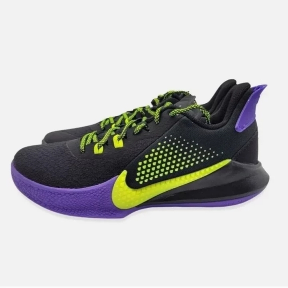 Nike Kobe Bryant Mamba Fury Joker Lakers mens 7 womens 8.5 Black Purple volt - Picture 4 of 8